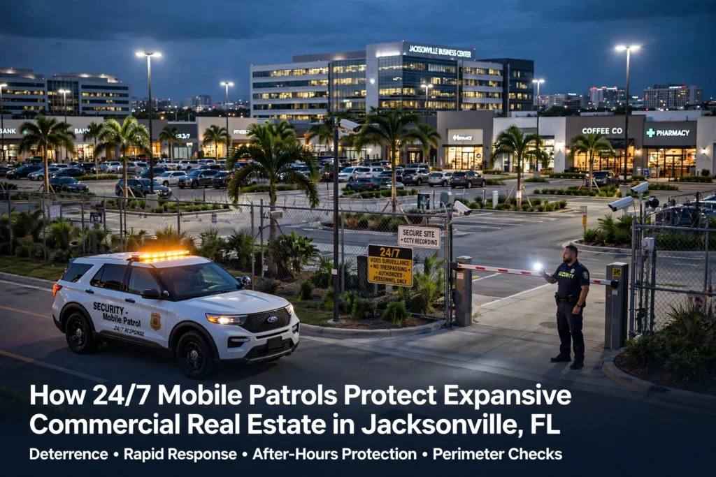 How 24/7 Mobile Patrols Protect Expansive Commercial Real Estate in Jacksonville, FL