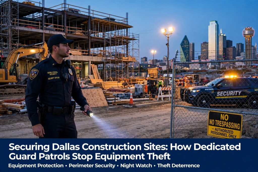 Securing Dallas Construction Sites: How Dedicated Guard Patrols Stop Equipment Theft