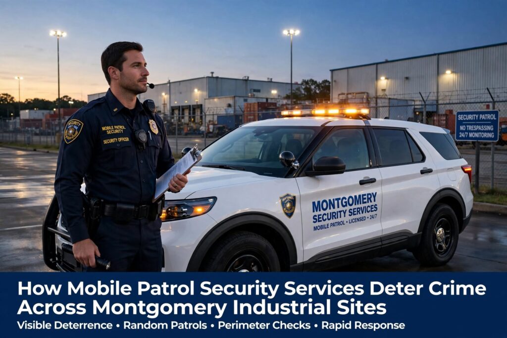 How Mobile Patrol Security Services Deter Crime Across Montgomery Industrial Sites