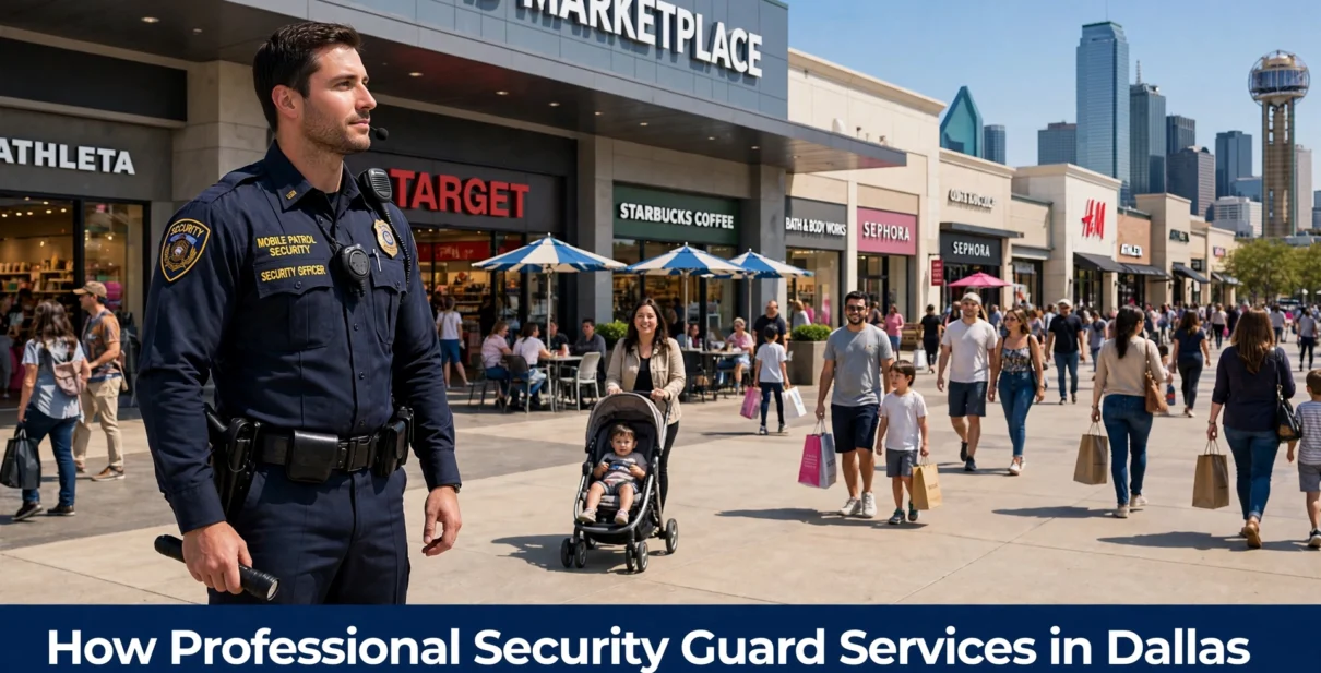 How Professional Security Guard Services in Dallas TX Protect High-Traffic Retail Centers