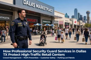 How Professional Security Guard Services in Dallas TX Protect High-Traffic Retail Centers